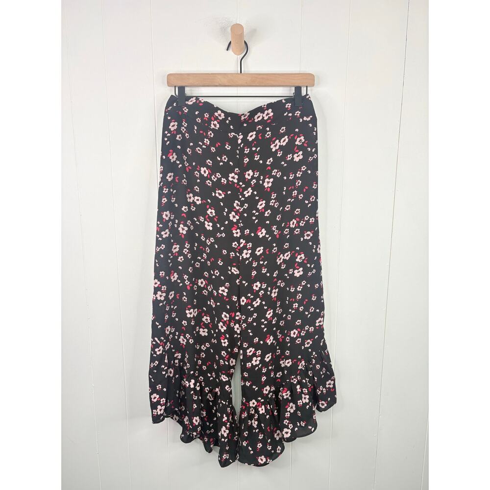 NWT Lulus Floral 2 Piece Set Large Off Shoulder Crop Top Ruffle Culottes - Picture 11 of 15